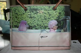 New w/ Tag Blue Label Anya Hindmarch Pink Poodle/Lady in Convertible 