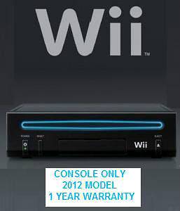 BRAND NEW BLACK NINTENDO Wii VIDEO GAME SYSTEM CONSOLE ONLY GENUINE 