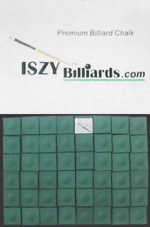 Premium Pool Table Billiard Cue Chalk 144 Pieces Green