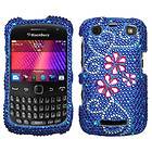   BlackBerry 9370 Apollo Curve Juicy Flower Bling Stone Cover Case