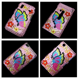   ButterFly Bling Crystal Diamond Rhinestone Snap On Hard Case Cover