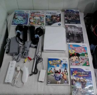 Nintendo Wii White Console (NTSC) w/ lots of extras excellent system 