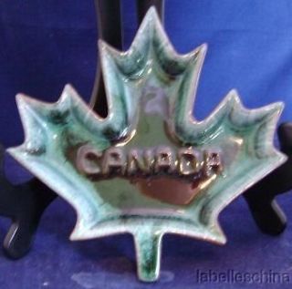 Blue Mountain Pottery Canada Maple Leaf Dish signed BMP