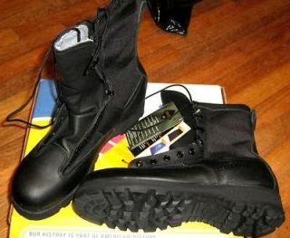 MENS MILITARY ICB BELLEVILLE BLACK LEATHER GORE TEX BOOTS NEW NARROW 