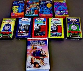 Lot of 10: 4 Blues Clues & 6 Thomas and Friends VHS Videos OUT OF 