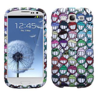 Rainbow Smiles Snap On Protector Cover Case for Samsung Galaxy S III
