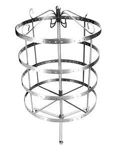 Rotating SILVER Metal Earring Organizer / Holder / Display / Stand 