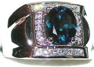 blue topaz ring in Mens Jewelry