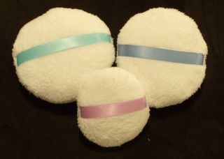 Powder Puffs 5 & 3 1/2 Sizes Body Powders New Spring Colors