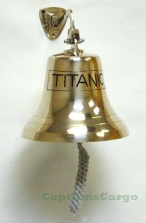 TITANIC Nautical Marine Solid Brass Ships Bell 8 Wall Decor New