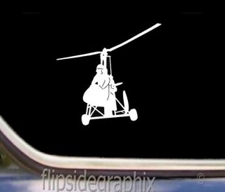 Bensen Gyrocopter Helicopter Pilot Window Decal Sticker Airplane SK 