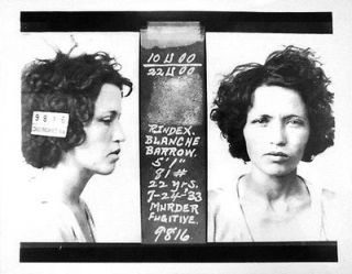 BLANCHE BARROW MUGSHOT PHOTO Bonnie and Clyde PICTURE   PRINT IMAGE 