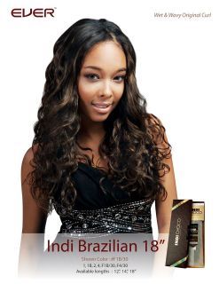 INDI BRAZILIAN BY INDI CHOCO 100% VIRGIN INDIAN REMY HAIR WET & WAVY 