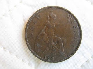 UK 1931 Nice old Coin 1/2 Penny Georgivs V (Great Britain)