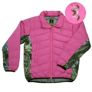 Browning Womens 700 Goose Down Jacket Pink/Camo