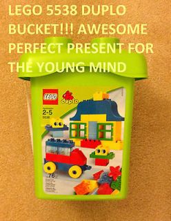 LEGO 5538 DUPLO CREATIVE BUCKET 76 PIECES NEW FACTORY SEALED PERFECT 
