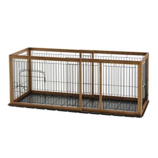   Pet Enclosure / Wood Dog Crate with Floor Tray, from Brookstone