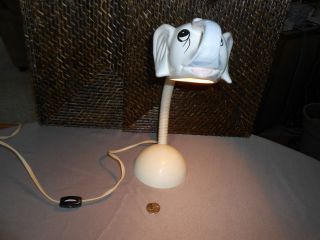   figurine desk lamp ceramic head metal base flexible table light