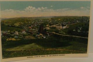Irwin Pa. Town View Lincoln Highway Brewery Building Repo Postcard
