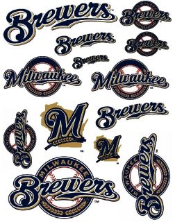 Milwaukee Brewers Iron On T Shirt Transfer Set Style MBNEW01