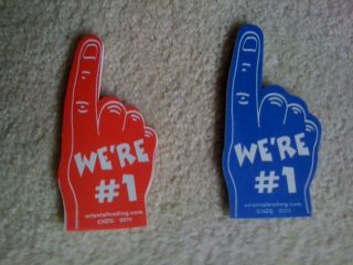 FOAM FINGER WERE #1 *Pick your color RED or BLUE*