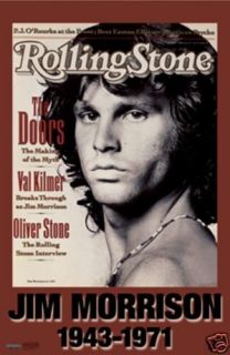 THE DOORS JIM MORRISON ROLLING STONE COVER POSTER 22x34 NEW FREE SHIP