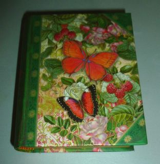 PUNCH STUDIO VINTAGE FLORAL BUTTERFLY GARDEN STATIONERY BOOK W 