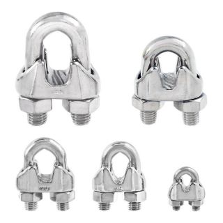 Stainless Steel Commercial Wire Rope Clip Cable Clamp   Choose from 5 
