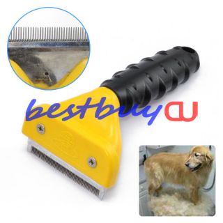 Medium Dog Cat Grooming Shedding Hair Tool Brush Comb Professional Pet 