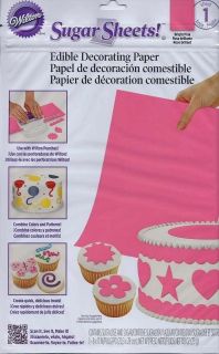 Wilton Sugar Sheets Edible Decorating Paper Various Solid Colors NEW