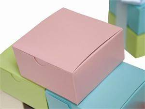 300 boxes   4x4x2 PINK CAKE BOXES favor wedding party gift supply 