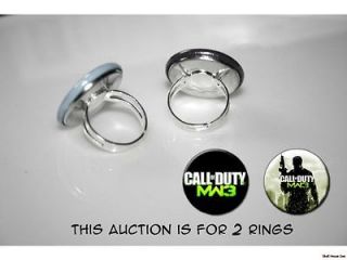 Call of Duty MW3 XBOX PS3 modern warfare 3 set of 2 adjustable rings