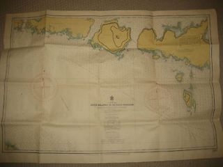 1941 Hydrographic Nautical Map Chart Lake Huron Duck Islands to 