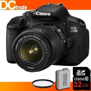 Canon EOS 650D Kit EF S 18 55mm IS II+32GB+Extra Battery+UV