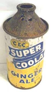 Super Coola Ginger Ale cone top can