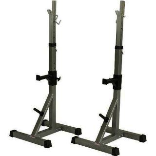 Deluxe Press Squat Stands Power Rack Workout Crossfit Home Gym Fitness 