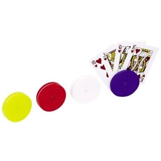 Round Playing Card Holders Canasta Bridge NEW Set of 4