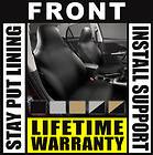 SOLID BLACK FRONT CAR SEAT COVERS SET   OEM High Back Bucket Pair 