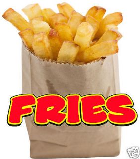   French Fry Fast Food Restaurant Concession Food Truck Van Decal 12