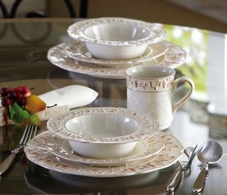 Old World Tuscan Decor Grapevine Ceramic Dinnerware Set ~NEW~
