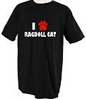 RAGDOLL CAT CATS LOVE PET PAW T SHIRT TEE SHIRT