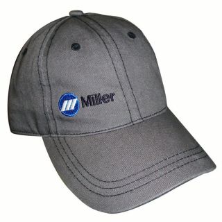MILLER Electric Welder Thick Stitch Nickel/Black HAT *~* FREE 