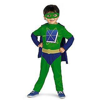 Toddler Boys Cartoon Super Why Super Hero Costume Outfit W/ Logo Cape