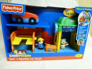   Price Little People Spin n Sparkle Car Wash Garage, Cars & People