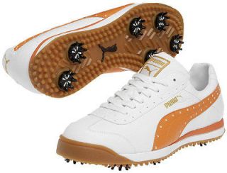   2012 PUMA Ace 2 Mens Golf Shoes White/Vibrant Orange 11 M New n Box