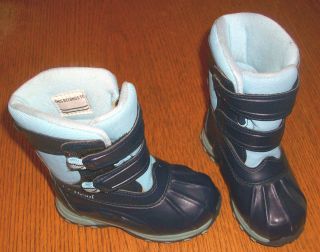 toddler size 7 LL BEAN navy blue light SNOW BOOTS foot wear shoes 