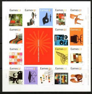 US Scott 4333 Charles & Ray Eames Mint Sheet of 16/42c Stamps