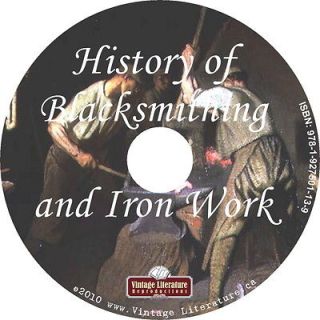 History of Blacksmithing {23 Vintage Books} on CD