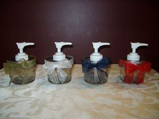 ONE VINTAGE 4OZ JELLY MASON JAR SOAP LOTION DISPENSER FOR THE BATH OR 