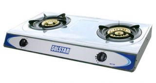 NEW*** SOLSTAR GB2SS Table Top LPG Propane Gas Stove Cooker